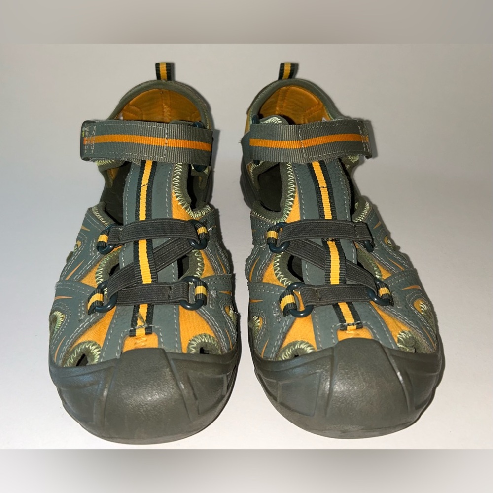 Boys Girls Unisex Merrell Youth Sz 3 Hydro Water Sandals Green Orange